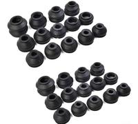 28 Pcs Rubber Ball Joint Boot Cover Kit for Suspension Steering Tie Rod Linkage with Tongue and Groove Fastening, Dust Jacket Protection Set