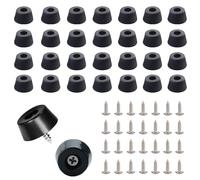 28 Pcs Rubber Feet Non Slip Rubber Feet for Furniture Floor Rubber Furniture Feet with Stainless Steel Screws Garden Furniture Feet for Furniture Leg Pads (D15x12xH8mm)