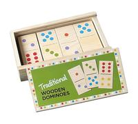 28 PCS Wooden Giant Dominoes - Giant Dominoes for Children aged 3 years +, Rubberwood Dominoes Board Games for Outdoor Garden Games, Includes Storage Box, Ideal for Kids Family Games (Classic)