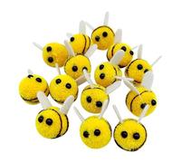 28 Pcs Wool Felt Bees Fuzzy Little Bees Cute Plush Bees Small Honey Bees Decorative Craft Bumble Bees Mini Bee Figures Embellishments Honey Bee Baby Shower Decorations Gender Reveal Party Favors