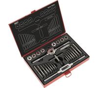 28pc Metric Tap & Split Die Set - M3 to M12 - Manual Bar & Socket Threading Tool