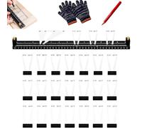 28-Piece Woodworking Dovetail Marker Set, Dovetail Marking Gauge Set，2 | Adjustable Woodworking Scribing Tool with 6 Ratios, 4 Angle Guides, Dual Scales Aluminium Alloy, Professional Woodworker Tool