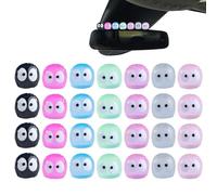 28 Pieces Of Colorful Glowing Elf Car Ornaments, Creative Cute Mini Resin Ornaments, Diy Craft Dashboard Cartoon Decoration.
