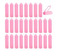 28 Pieces Pink Curling Barrel, Sleep Curling Iron, Small Sponge Curling Iron, Diy Curling Accessories, Women'S Long And Short Hair Curling Gadgets