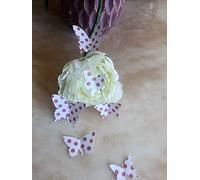 28 Pre-Cut Beautiful Polka Dots Vintage Print Edible Butterflies; Pink or Blue; 3 Mixed Sizes; 3D Wafer Paper Wedding, Anniversaries, Birthday, Etc Cake/Cupcake Topper/Decorations (Pink)