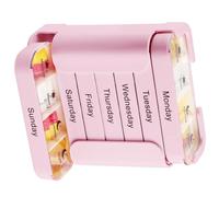 28-Slot Weekly with Clear Cover and Stackable Design for Easy Medication Management Portable Medicines Planner Weekly