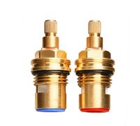 28 Spline 1/4 Turn Tap Cartridge SP3561 53mm 1/2 BSP for Franke Olympus | Brass Body, Ceramic Disc, Matched Hot and Cold Pair, Also Fits Frank Eiger, Alba, Basel Taps - 3547R 2552R S1022 F1427R