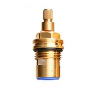 28 Spline Ceramic Tap Cartridge Valve Replacement 1/4 Turn 53mm - Anti-Clockwise, 1/2 BSP, SP3561 Compatible, Brass Body - Measure Before Buy