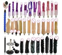 28 Types Traditional Sex Machine Attachment 3XLR Attachment Dildo Suction Cup Sex Masturbation Love Machine for Women Man(Sky Blue)