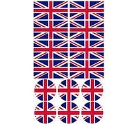 28 United Kingdom Flag Stickers. for Bikes, Motorcycles and Accessories. Durable, Easy to Stick and Decorative