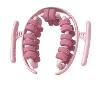 28 Wheels Cellulite Massager, Legs Roller Double Row Cellulite Massager for Legs with Handle Ring, 360° Massage Roller Legs for Lipedema, Lymphatic Drainage (Pink)