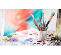 28 x 28 painting created by artificial intelligence with certificate of authenticity; free delivery