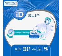 28 x iD Slip Plus Large Adult Unisex Incontinence Slips | 1 Pack of 28