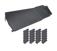 28 x Klober Contract Dry Verge Unit Pack for Gable/Apex Roof Tile Plastic End Cap - Right, Grey