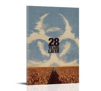 28 Years Later Wasteland Aesthetics Horror Movie Poster Wall Art Canvas Aesthetic Cover Poster Vintage Music And Movies Decorative Painting for Living Room Bed Room 16x24inch(40x60cm) Frame-style
