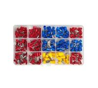 280/480/720/1200/1500pcs Quick Connect Terminal Kit - Cold Pressed Fork/Ring/Spade Lugs for Low Voltage DC Wiring Systems (280pcs)