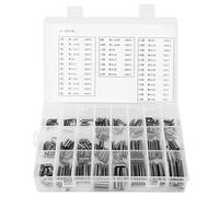 280 Pcs. Hollow Spring Pins, Stainless Steel Hollow Pins Clamping Sleeves Assortment, M1.5 M2 M2.5 M3 M4 M5 M6 Hollow Split Hollow Clamping Pins Kit with Storage Box, for Machine Industry
