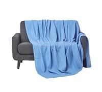 (280 x 230 cm, Blue) Organic Cotton Waffle Baby Blanket