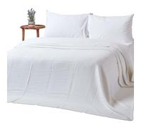 (280 x 230 cm, White) Organic Cotton Waffle Baby Blanket