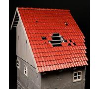 280 x Individual Miniature Roofing and Ridge Tiles Red 1:32 Scale/1:35 Scale 23086