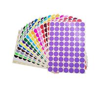 2800 pcs 3/4" Round Coding Circular Dot Labels, 20 Colors Neon Color Coding Dots Round Stickers