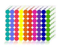 2800 Pieces Colorful Dots Round Sticky Labels for Office, Classroom, Papers, Etc