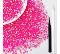 28000Pcs 4mm Hotpink AB Flatback Rhinestones for Bedazzling SS16 Resin Flat Back Rinstones Bulk Round Gems Stones Diamonds for Crafts Clothes