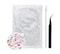28000Pcs 4mm Pure White AB Flatback Rhinestones for Bedazzling SS16 Resin Flat Back Rinstones Bulk Round Gems Stones Diamonds for Crafts Clothes