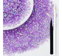 28000Pcs 4mm Purple AB Flatback Rhinestones for Bedazzling SS16 Resin Flat Back Rinstones Bulk Round Gems Stones Diamonds for Crafts Clothes
