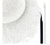 28000Pcs 4mm Transparent Flatback Rhinestones for Bedazzling SS16 Resin Flat Back Rinstones Bulk Round Gems Stones Diamonds for Crafts Clothes