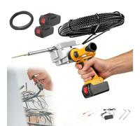 2800w Cordless Fish Tape Professional Wire Threading Tool,Brushless Motor,50m/Min Variable Speed,for Electrical Wiring Work Running Wire Through Walls 2Battery25000mAh-30mFishTape