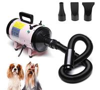 2800W Dog Cat Pet Hairdryer Grooming Adjustable Wind Speed Temperature Setting Blaster Blower Coat Fur with 3 Different Nozzles