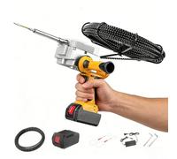2800w Electric Wire Threading Tool, Wire Puller Through Wall, 50m/Min Variable Speed,4-Wheel Anti-Slip Drive,for Construction Hydropower Network Communication 1Battery37500mAh-15mFishTape