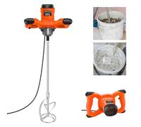 2800W Handheld Paddle Mixer, Concrete Vibrator Mixer, Agitator Mortar Stirrer, 0-1700RPM Electric Power Plaster Mixer, Stirring Paddle Ø 120mm, 6 Speed Gearbox, Ergonomic Handle, for Concrete Mixes