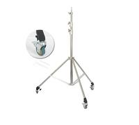 280cm Tripod Stainless Steel Light Stand With Wheels Air Pressure For Camera Ring Light Live Cellphone Video Photography(With Wheels)