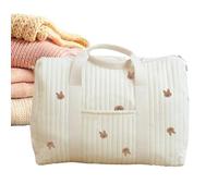 280g Cotton Tote Diaper Bag - Nappy Change Bag | 48x28x24cm Embroidered Large Weekender Tote with generously padded and wide shoulder straps | Hospital Bags For Outdoor Park Shopping Trip Travel Gym