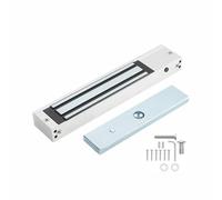 280Kg/617.29Lb Access Control System Single Door, Surface-Mounted Magnetic Door Lock for Office Buildings Residential Complexes Retail Premises Factory Workshops (Silver)