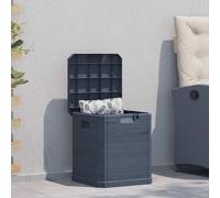 280L Garden Storage Box Grey Waterproof Lockable Outdoor Cushion Chest