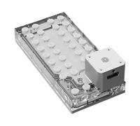 280mm EK-QuantumX Loophole Distroplate D5 Reservoir Body, Silver, Plexi, 2x 140m