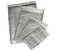 280mm x 330mm Insulated Envelope, Pure Aluminium Reflective Foil. ThermaPack Ultra Single envelopes Provides The Equivalent of 25mm of Polystyrene