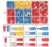 280PCS Crimp Connectors - 15 Types Electrical Terminals Kit, Male & Female Spade Connector Set, Electrical Connector, for Automotive Electronics, Household Cable Connectors (2.8mm, 4.8mm, 6.3mm)