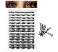 280Pcs Lash Clusters - D Curl Extensions Individual Lashes Mix 9-16mm / 40D Eyelash Extensions/Wispy Eyelash Clusters Natural Look Thin Band Reusable DIY False Eyelashes (40D)