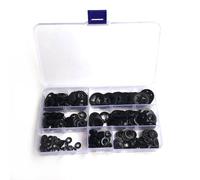 280pcs Starlock Washers, 65Mn Quick Speed Locking Washers Internal Tooth Push On Speed Clips Fasteners Kit M3/M4/M5/M6/M8/M10/M12 for Industrial