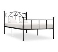vidaXL Bed Frame Black Metal 100x200 cm (284524), Black