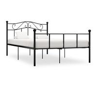 vidaXL Bed Frame Black Metal 120X200 Cm, Black