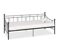 284669 vidaXL DayBed Frame without Mattress Black Metal 90x200 cm