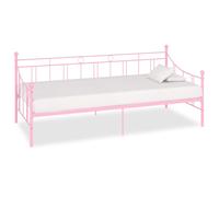 284671 vidaXL DayBed Frame without Mattress Pink Metal 90x200 cm