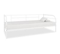 vidaXL Daybed Frame White Metal 90x200 cm UK GF0