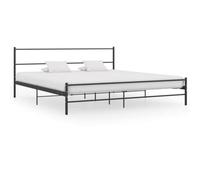 284688 Vidaxl Bed Frame Without Mattress Black Metal 180X200 Cm Super King