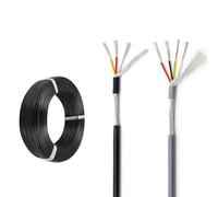 2851 Tinned Copper Wire Flexible, Stranded Conductors，32/30 AWG ，25/50/100ft，2C-7C for Electronics, Wiring, and Data Transmission Communication Cables ，Automotive Wiring(50ft,30AWG-5C)